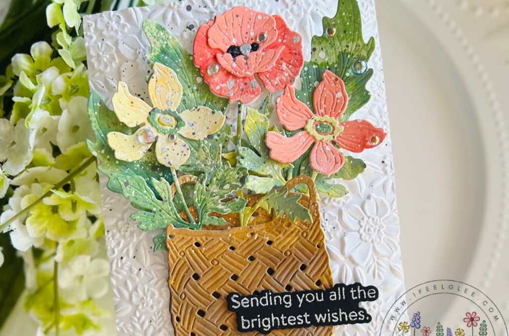 Beautiful floral die cut and embossing techniques