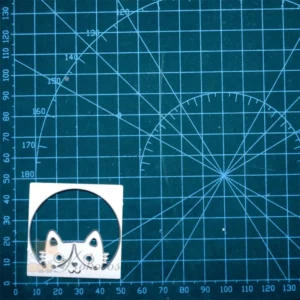 Kokorosa Metal Cutting Dies with Staring Cute Cat Frame Board