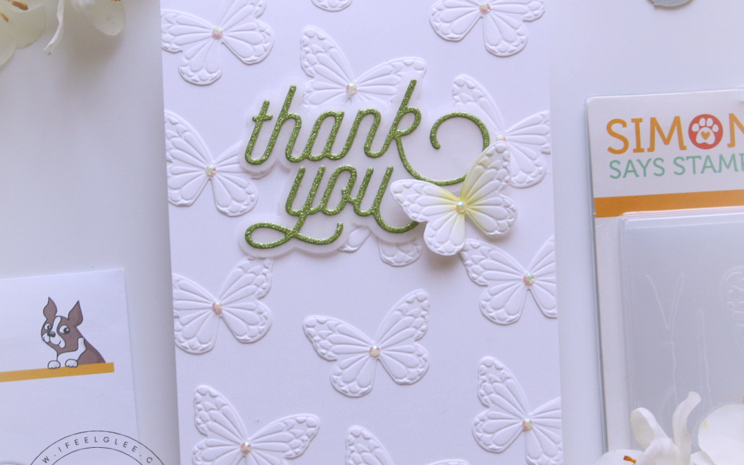 Wishing Thank you – Clean and Simple Butterfly Card